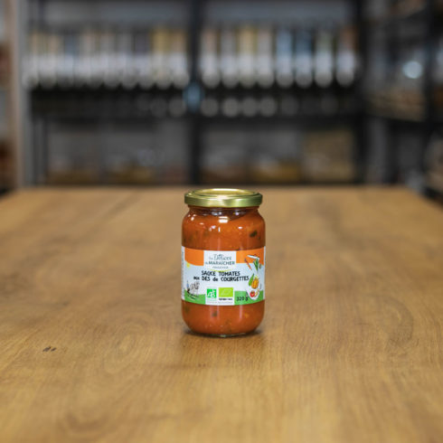 Sauce tomate aux dés de courgettes chez Annagram, épicerie vrac située au Mans