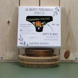 Culotte menstruelle Ragnagna foutre Marcia Créations chez Annagram, épicerie vrac, produits bio et locaux située au Mans