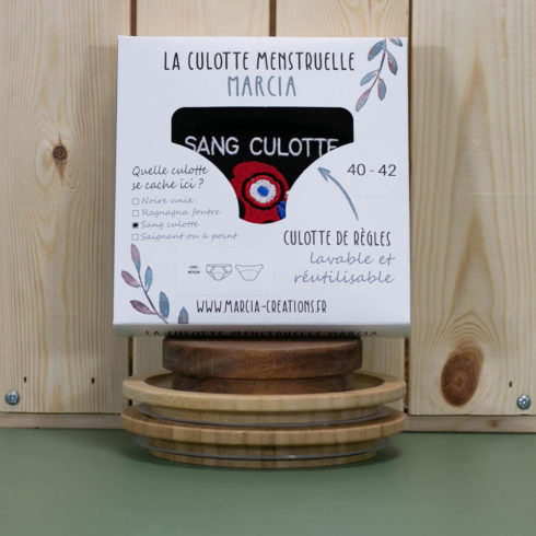 Culotte menstruelle Sang culotte Marcia Créations chez Annagram, épicerie vrac, produits bio et locaux située au Mans