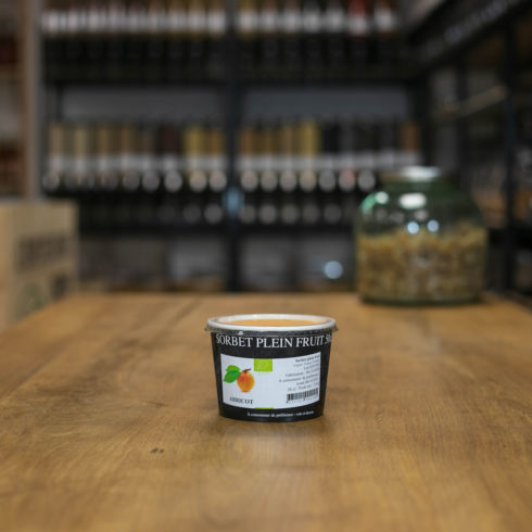 Sorbet abricot 500ml de la ferme de la Métairie chez Annagram épicerie vrac, magasin bio situé au Mans