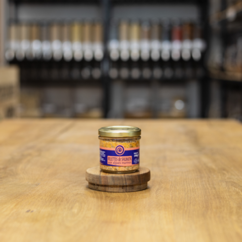 Rillettes saumon algues marines chez Annagram épicerie vrac, magasin bio situé au Mans