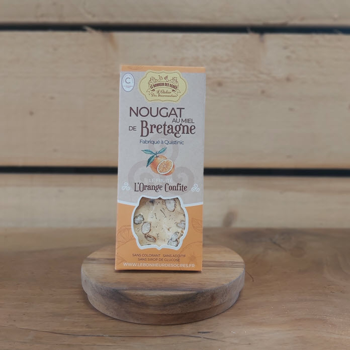 Nougat orange confite chez Annagram épicerie vrac, magasin bio situé au Mans